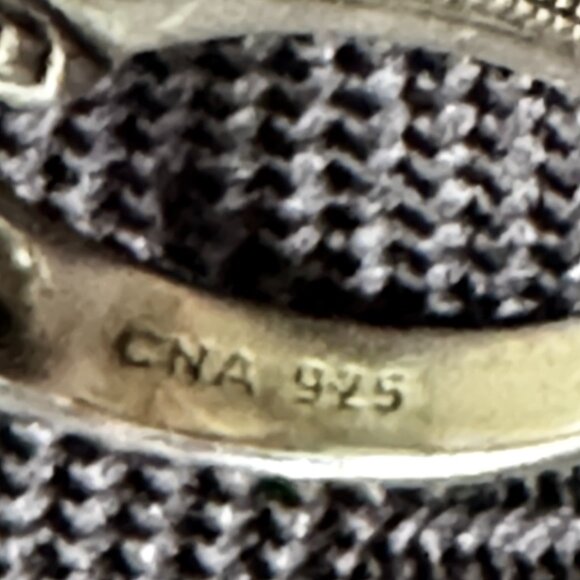 Sterling Silver CNA Signed 925 Smokey Topaz Filigree Art Deco Ring Size 6 - Picture 5 of 8